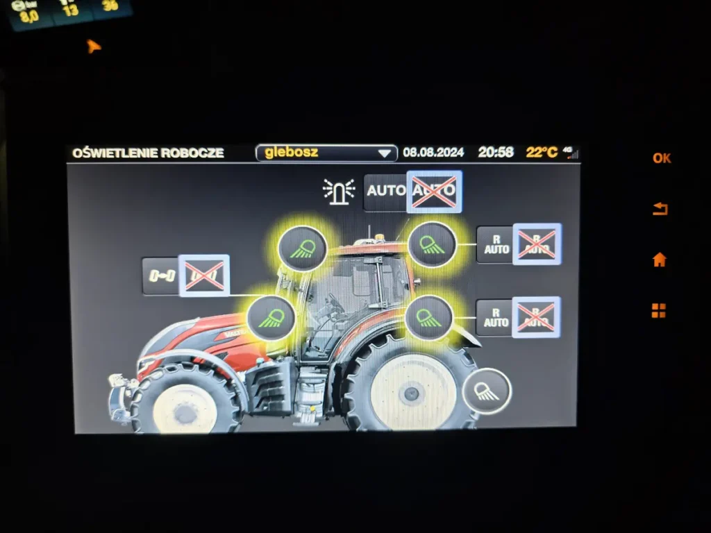 Valtra T175e automatyka oświetlenia