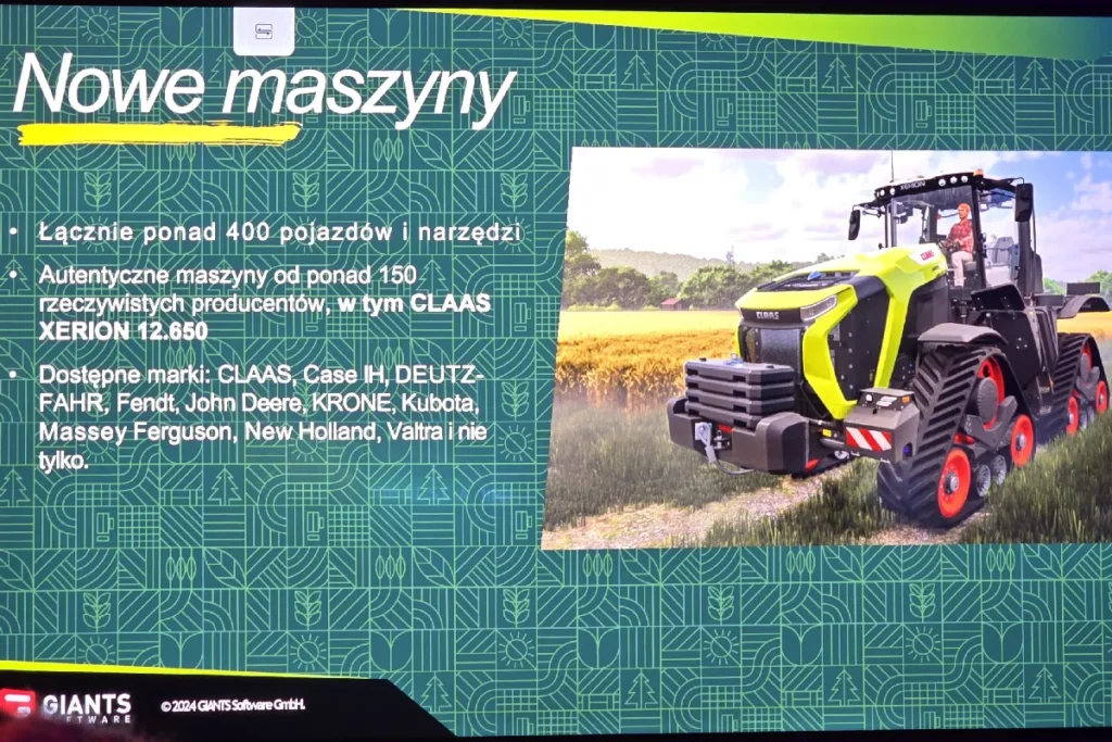 Ciągnik Claas Xerion 12.650 trafił na okładkę grafiki okładkowej gru Farming Simulator 25 fot. TRAKTOR24